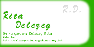 rita delczeg business card